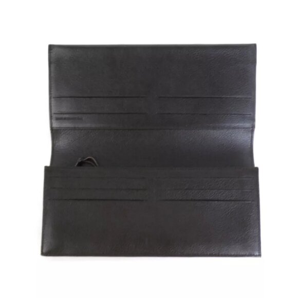 Auth Dunhill Bifold Long Wallet Dark Brown Leather - - Picture 3 of 8